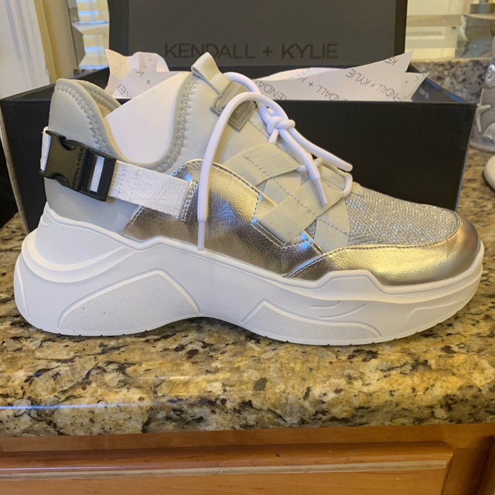 Kendall + Kylie Silver Sneakers